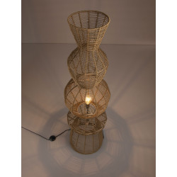 Lampa podłogowa Baloo –lampa boho ze sznurka czarna lub brąz