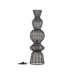 Lampa podłogowa Baloo –lampa boho ze sznurka czarna lub brąz