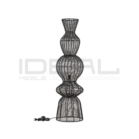 Lampa podłogowa Baloo –lampa boho ze sznurka czarna lub brąz