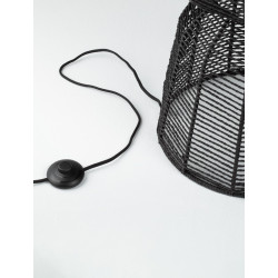 Lampa podłogowa Baloo –lampa boho ze sznurka czarna lub brąz