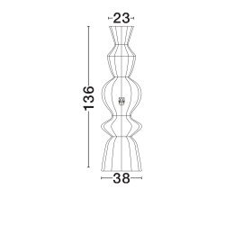 Lampa podłogowa Baloo –lampa boho ze sznurka czarna lub brąz
