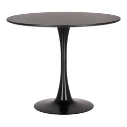 Stół Tulip Skinny 90 czarny – okrągły stół na jednej nodze