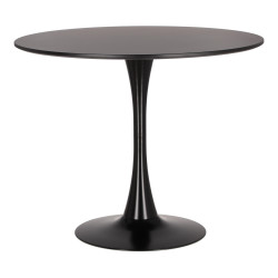 Stół Tulip Skinny 90 czarny – okrągły stół na jednej nodze