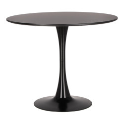 Stół Tulip Skinny 90 czarny – okrągły stół na jednej nodze