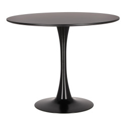 Stół Tulip Skinny 90 czarny – okrągły stół na jednej nodze