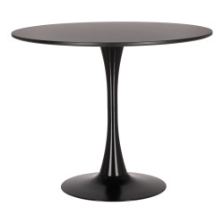 Stół Tulip Skinny 90 czarny – okrągły stół na jednej nodze