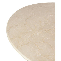 Stolik kawowy RAGNO – Marmurowy blat i drewniana podstawa