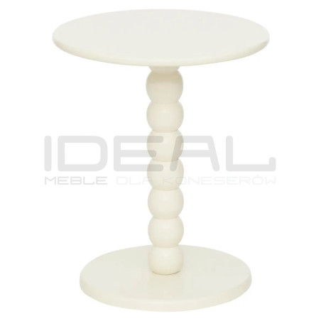 Stolik kawowy Kolumna – niewielki stolik na toczonej nodze