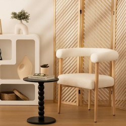 Stolik kawowy Kolumna – niewielki stolik na toczonej nodze