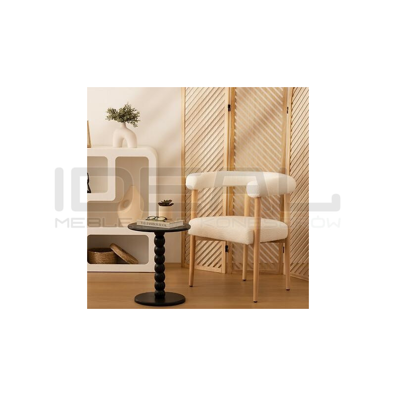 Stolik kawowy Kolumna – niewielki stolik na toczonej nodze