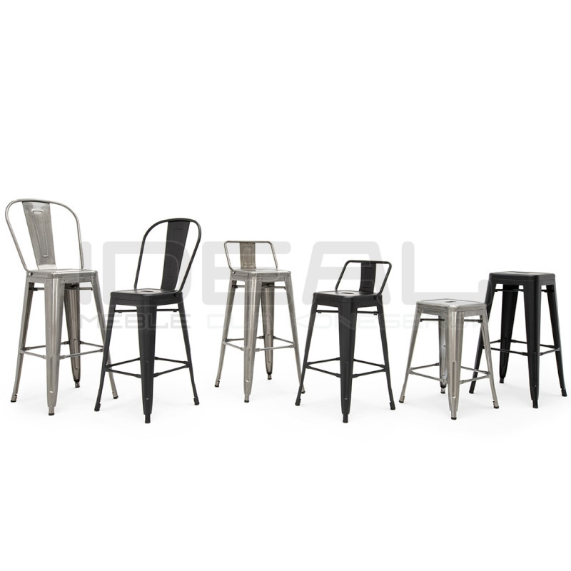 Hoker Tower Back z oparciem INSPIROWANY TOLIX 66 metalowy (Paris)