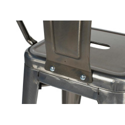 Hoker Tower Back z oparciem INSPIROWANY TOLIX 66 metalowy (Paris)