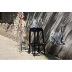 Hoker przezroczysty czarny Charles 65 – nowoczesny hoker