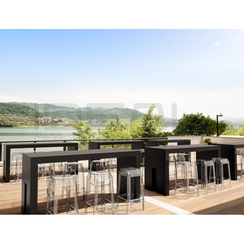 Hoker przezroczysty czarny Charles 65 – nowoczesny hoker