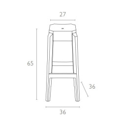 Hoker biały Charles 65 | IdealMeble.pl