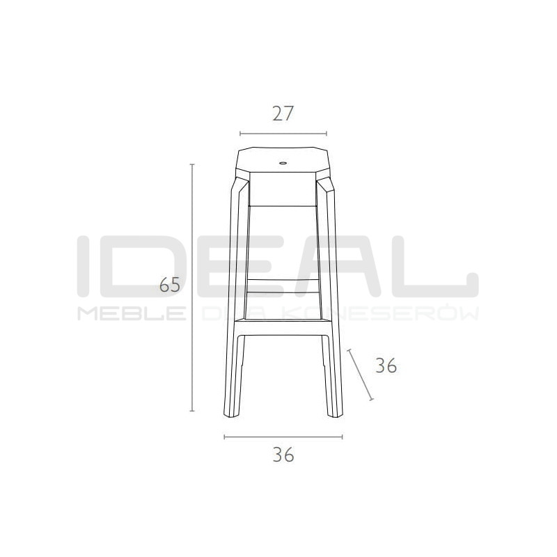 Hoker biały Charles 65 | IdealMeble.pl