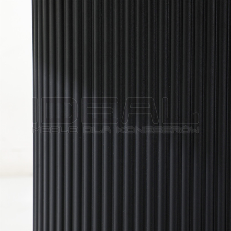 Stół owalny Gativel czarny fornir naturalny dębowy | IdealMeble.pl