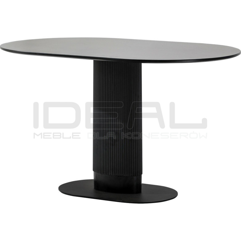 Stół Gativel owalny 120 cm czarny | IdealMeble.pl