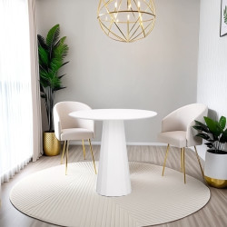 Stół okrągły Wenice czarny o średnicy 80 cm | IdealMeble.pl