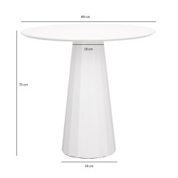 Stół okrągły Wenice czarny o średnicy 80 cm | IdealMeble.pl