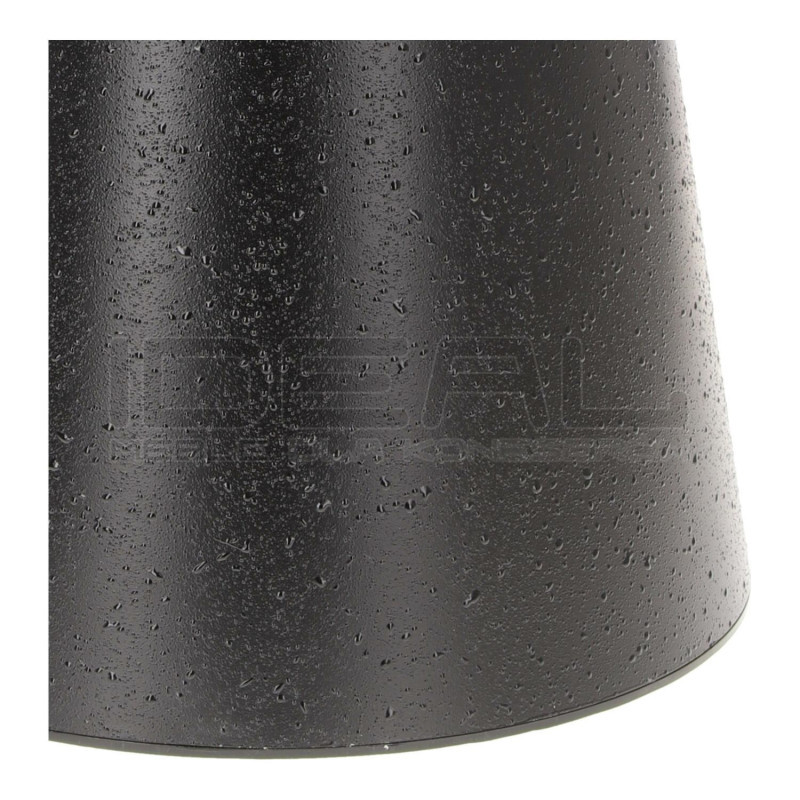 Wysoki stolik kawowy Sweedy 60 – czarny ze szklanym blatem