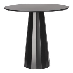 Stół okrągły Wenice czarny o średnicy 80 cm | IdealMeble.pl