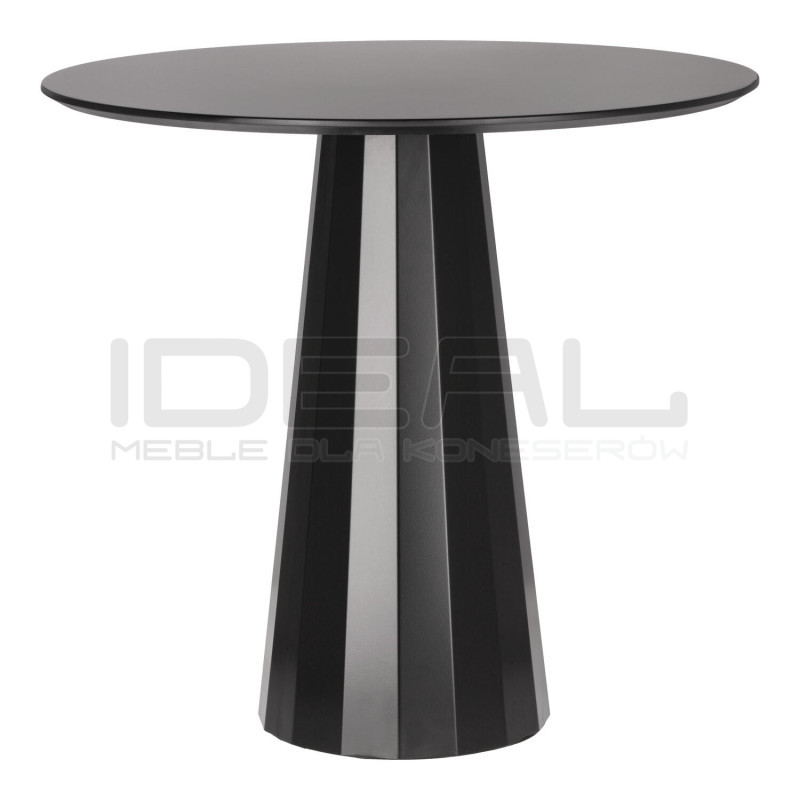 Stół okrągły Wenice czarny o średnicy 80 cm | IdealMeble.pl