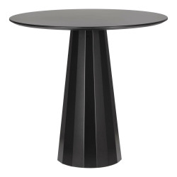 Stół okrągły Wenice czarny o średnicy 80 cm | IdealMeble.pl