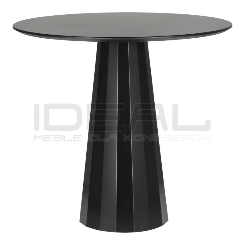 Stół okrągły Wenice czarny o średnicy 80 cm | IdealMeble.pl