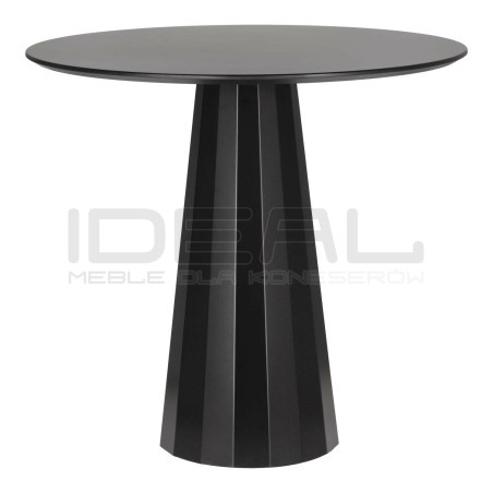 Stół okrągły Wenice czarny o średnicy 80 cm | IdealMeble.pl