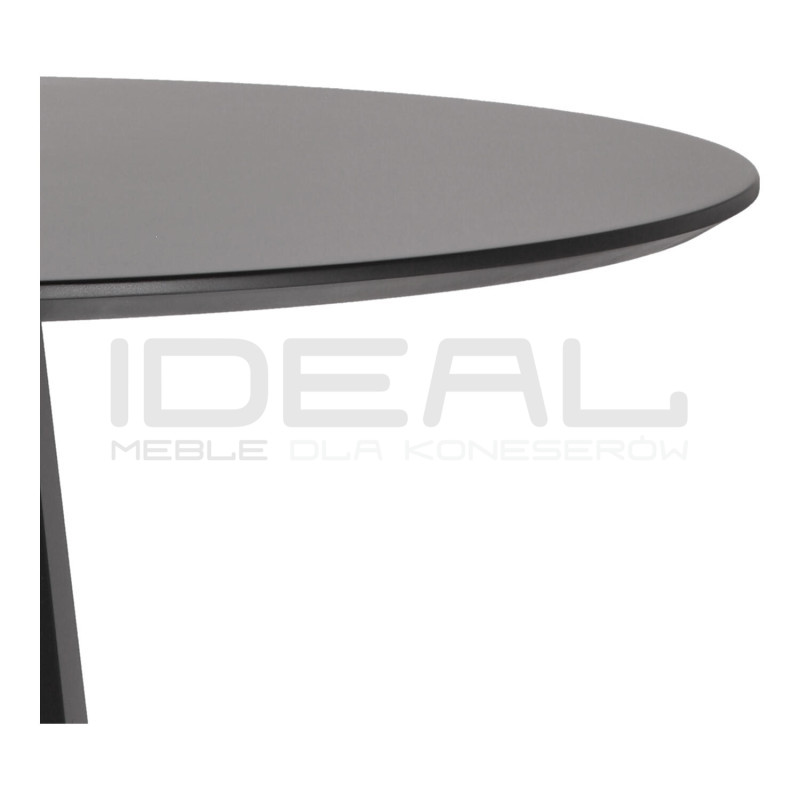 Stół okrągły Wenice czarny o średnicy 80 cm | IdealMeble.pl