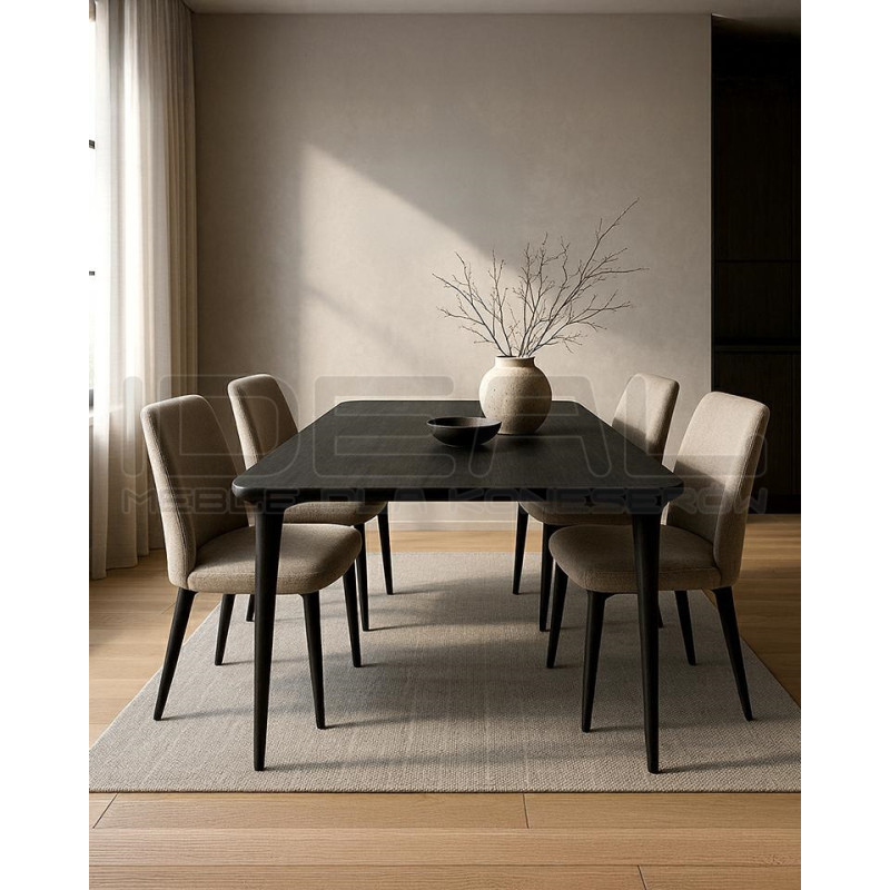 Stół jadalniany Laminar 200 czarny – elegancki stół z drewna