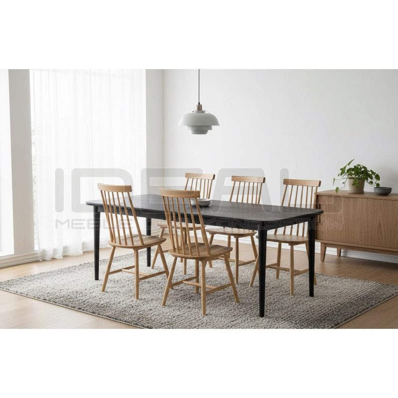 Stół jadalniany Laminar 200 czarny – elegancki stół z drewna