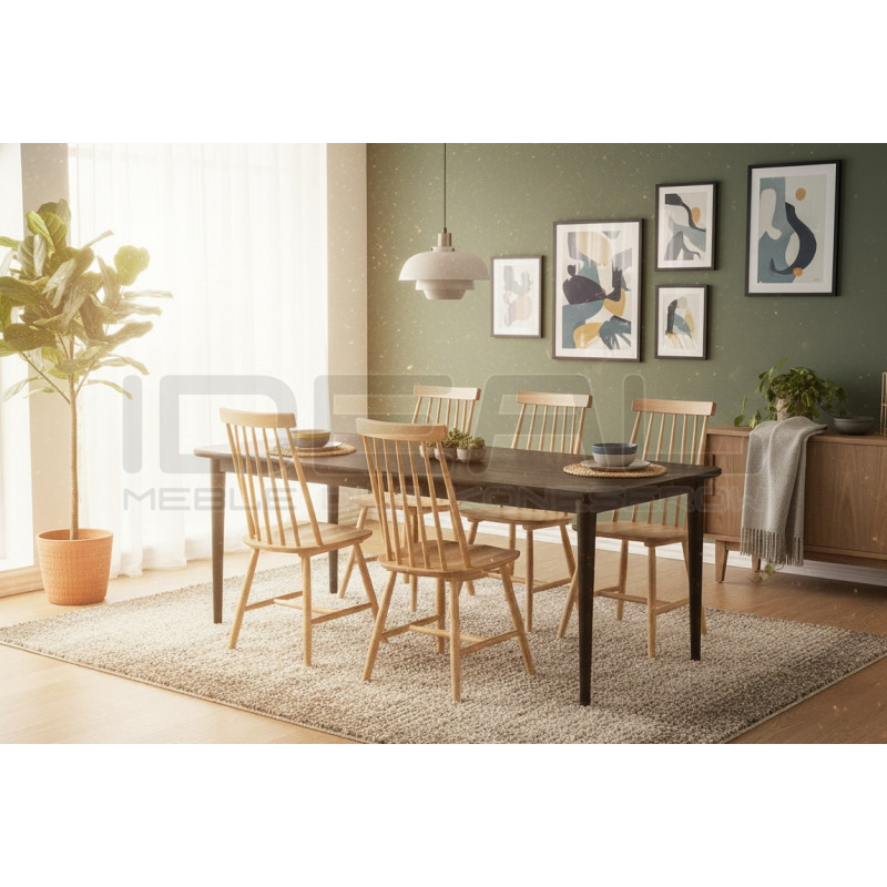 Stół jadalniany Laminar 200 czarny – elegancki stół z drewna