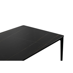 Stół SLIM 200x100 czarny/biały – nowoczesny stół z marmuru