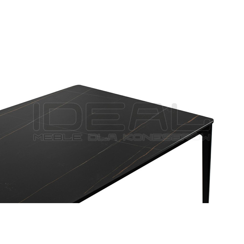 Stół SLIM 200x100 czarny/biały – nowoczesny stół z marmuru