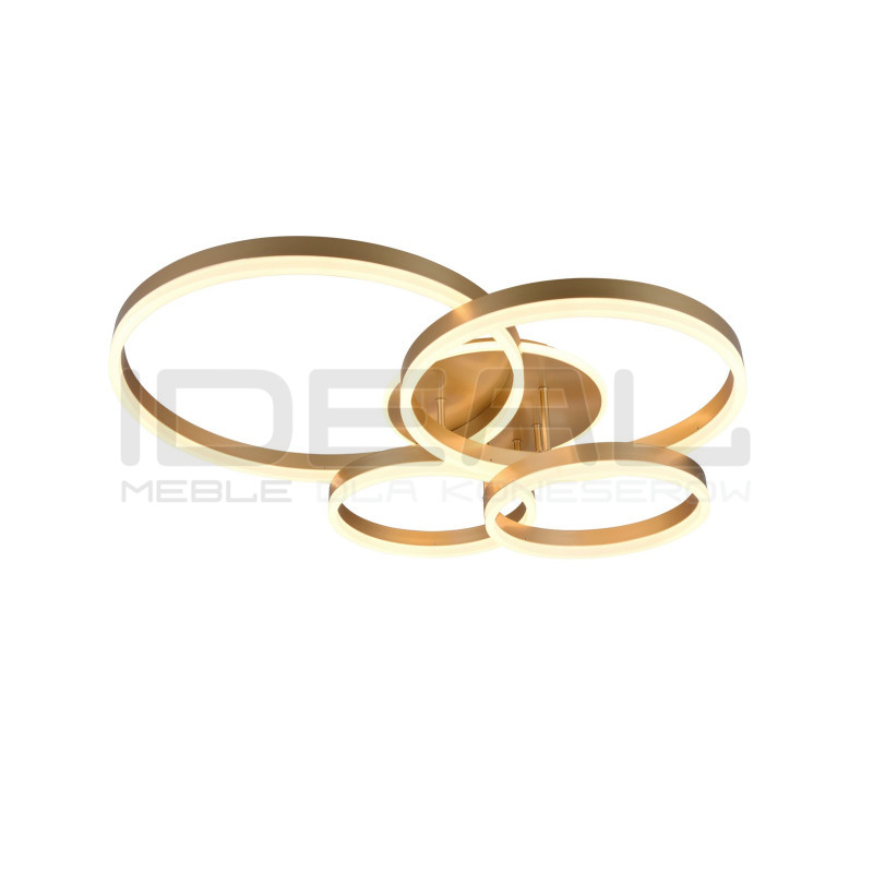 Plafon Starkey 4 złote okręgi  |  IdealMeble.pl