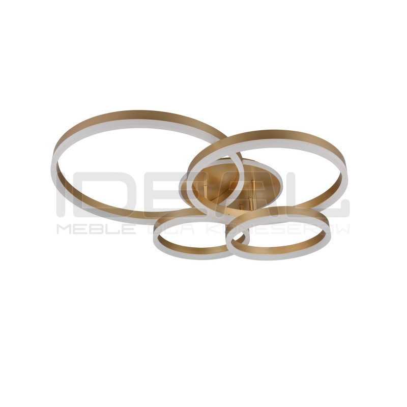 Plafon Starkey 4 złote okręgi  |  IdealMeble.pl