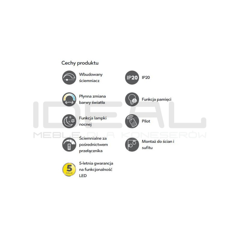 Plafon Starkey 4 złote okręgi  |  IdealMeble.pl