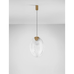 Lampa wisząca Frozen LED – szklana lampa do salonu i jadalni