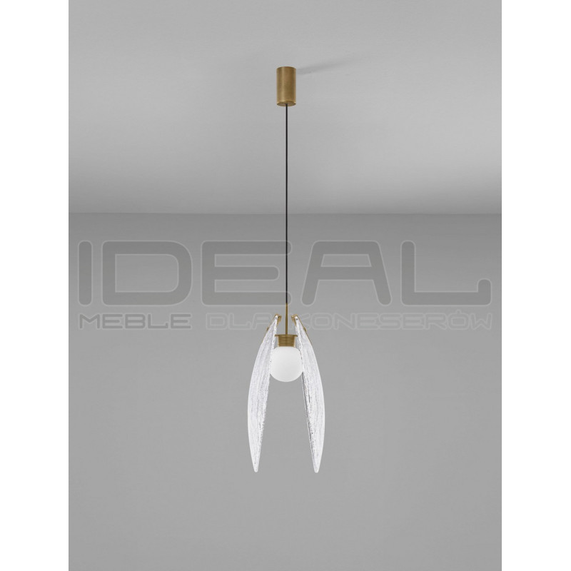 Lampa wisząca Frozen LED – szklana lampa do salonu i jadalni