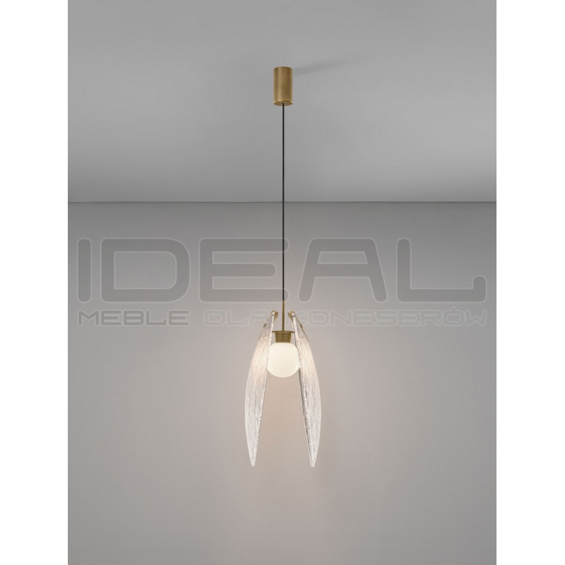 Lampa wisząca Frozen LED – szklana lampa do salonu i jadalni