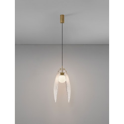 Lampa wisząca Frozen LED – szklana lampa do salonu i jadalni