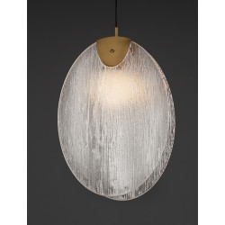 Lampa wisząca Frozen LED – szklana lampa do salonu i jadalni