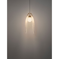 Lampa wisząca Frozen LED – szklana lampa do salonu i jadalni