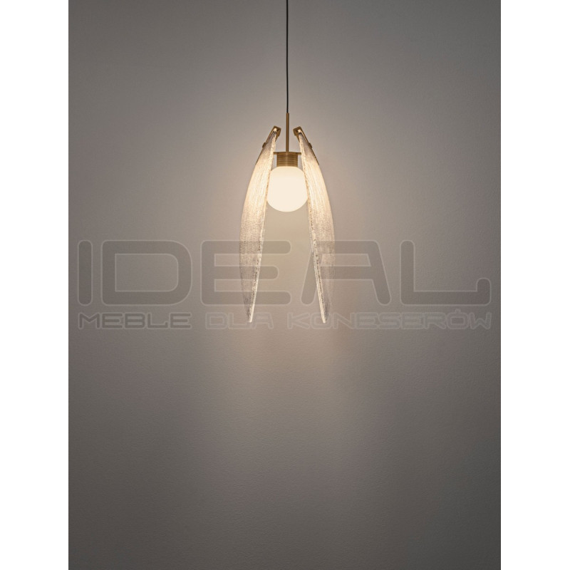 Lampa wisząca Frozen LED – szklana lampa do salonu i jadalni