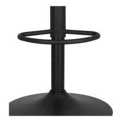 Hoker tapicerowany z oparciem obrotowy czarny Dlana | IdealMeble.pl