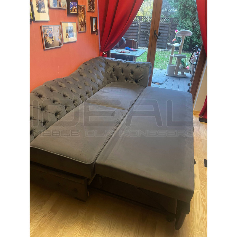 Szezlong Chesterfield Normal Z Funkcją Spania