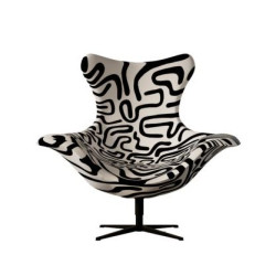 Fotel U25 Black Line – designerski fotel autorki Katarzyny Jasyk