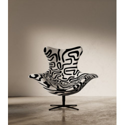 Fotel U25 Black Line – designerski fotel autorki Katarzyny Jasyk